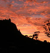 Wake up to sunrise over Mt Manaia