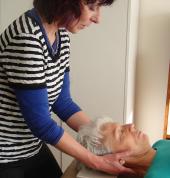 Maria McGivern working on an Alexander technique client
