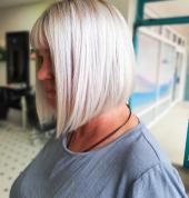 Ice blonde Bob