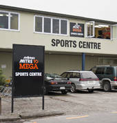 The MEGA Sports Centre is located next to Rangiora High School