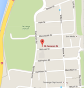 Location opposite the Tauranga Domain until 14/7/16