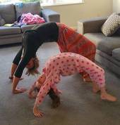 Wheeling with our granddaughter