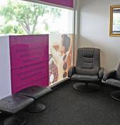 We are delighted to welcome our customers with a a foot bath, if they desire.  We offer a refreshing drink before and/or after massage therapy. Take a few minutes to relax in our easy chairs.