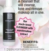 Good Looking Beauty Triple Action cleanser.  Great for using once or twice a week, gives a thorough clean and tones as well. Perfect for oily skin as well.