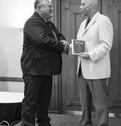 Shihan Tom Kupa accepting EFC award