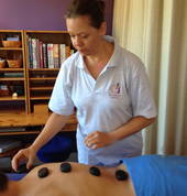 Enjoy a relaxing hot stone massage