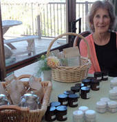 Maree with Natural Products she makes.